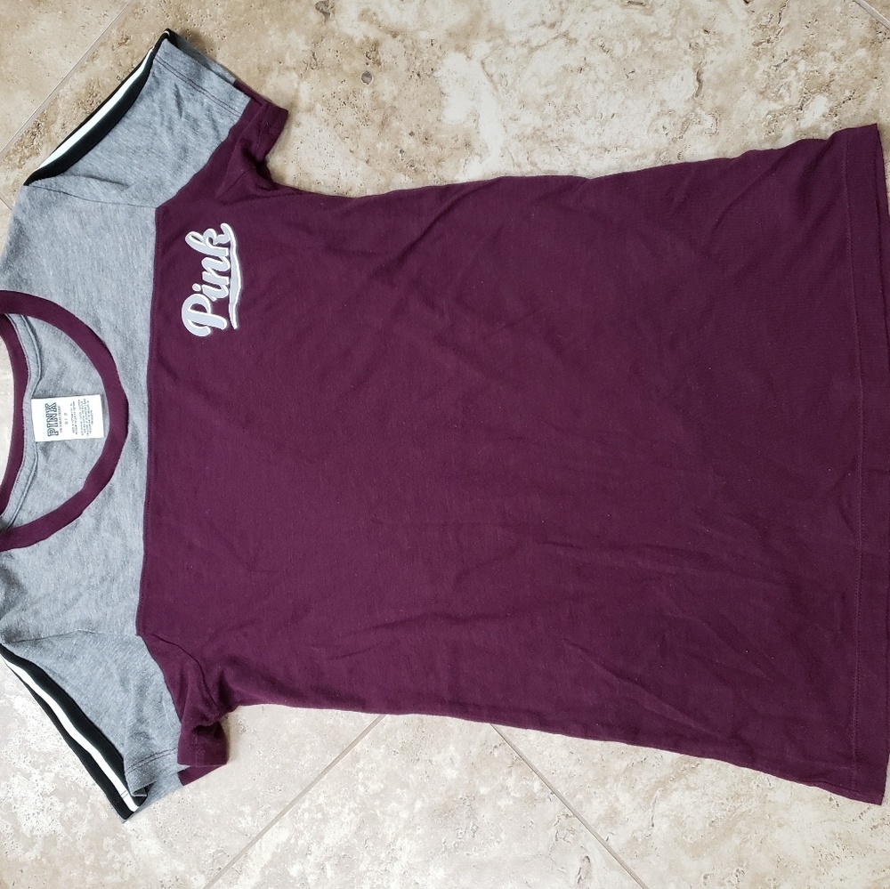 Pink short sleeve shirt